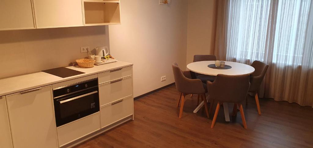 Kuchyň nebo kuchyňský kout v ubytování good mood guesthouse