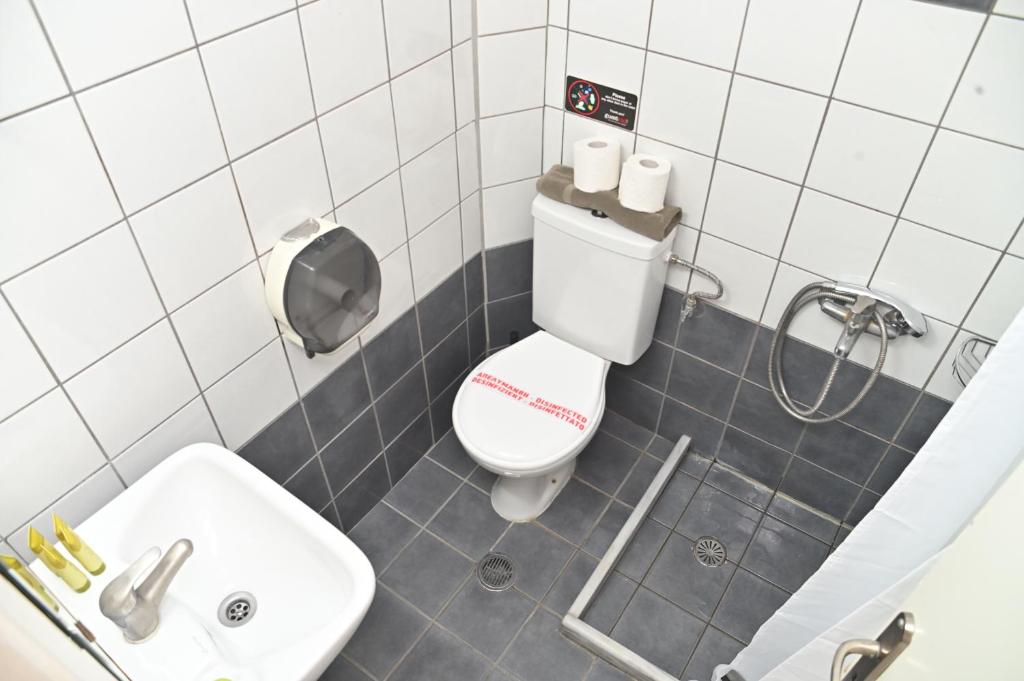 Koupelna v ubytování Kentrikon