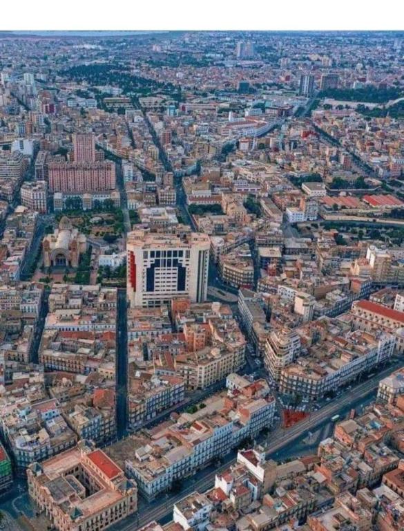 an aerial view of a city with buildings at Grand studio en plein centre-ville d'Oran in Oran