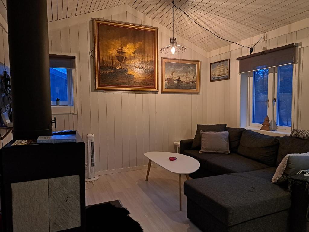 Posezení v ubytování Cottage Langan
