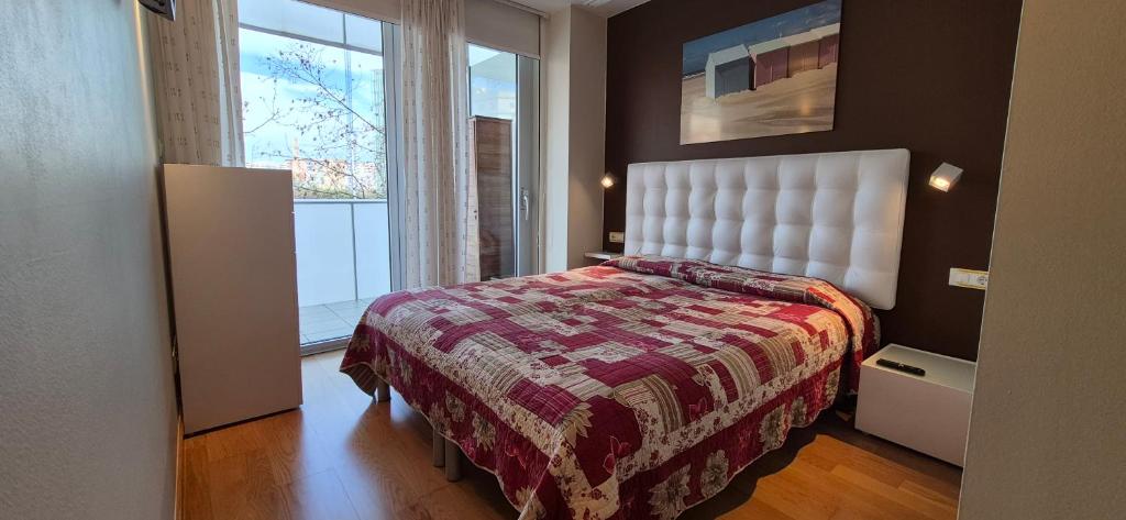 Posteľ alebo postele v izbe v ubytovaní Apartamento en Avenida Diagonal - Torre Glorias - Ángeles Terraza