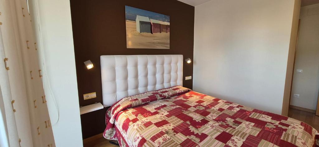 Posteľ alebo postele v izbe v ubytovaní Apartamento en Avenida Diagonal - Torre Glorias - Ángeles Terraza