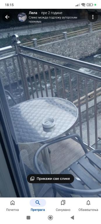 Balkón nebo terasa v ubytování Lela