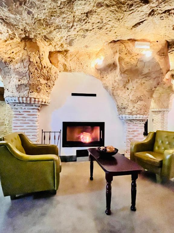 Posezení v ubytování Casa rural cueva El Nido