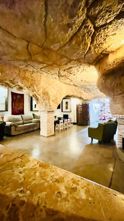 Posezení v ubytování Casa rural cueva El Nido