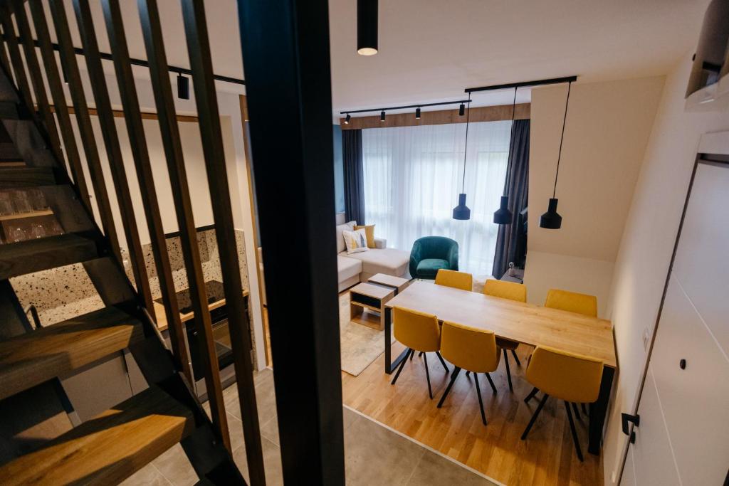 Χώρος καθιστικού στο Nevis Apartment