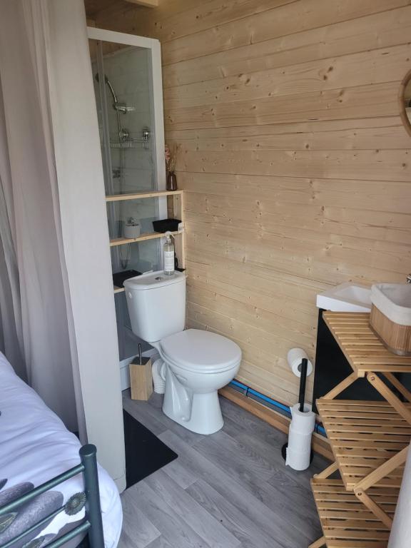 Koupelna v ubytování Chambre Cozy