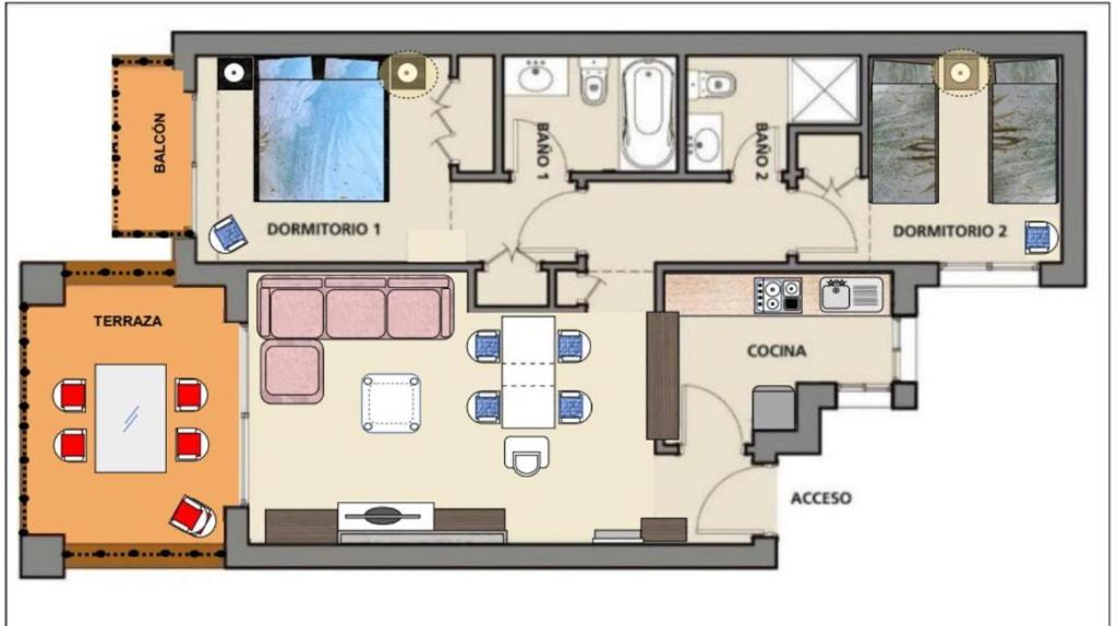 Plan de l'établissement La Cabaña Roda Golf Sol
