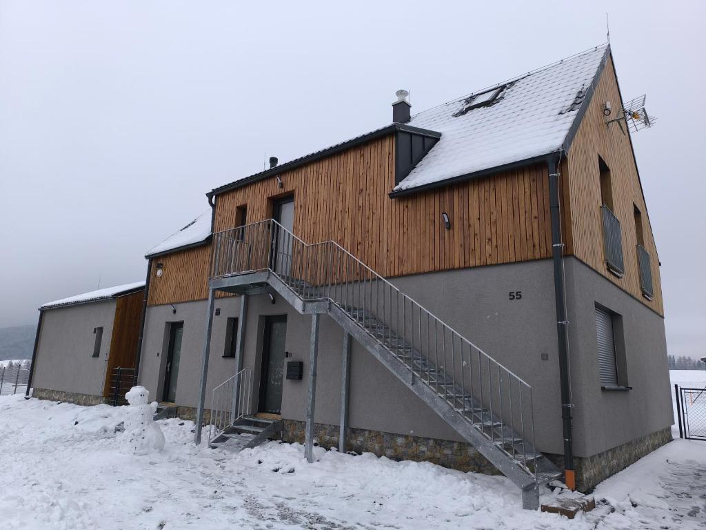 Horský apartmán Stříbrnice v zimě