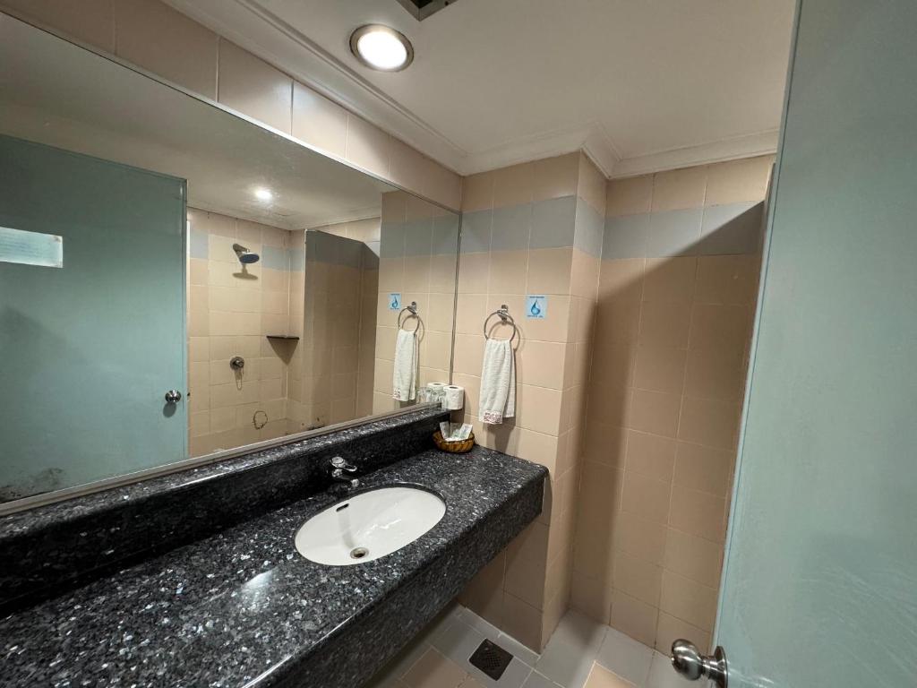 Koupelna v ubytování Hotel Deleeton