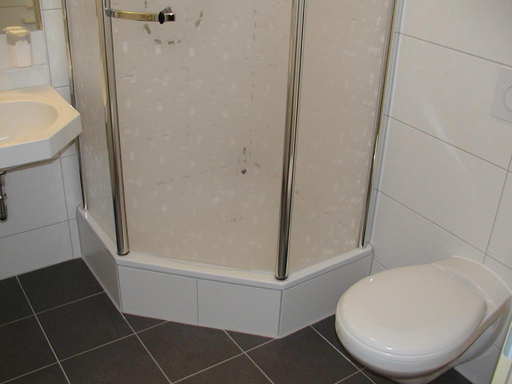 Koupelna v ubytování Motel Monteur