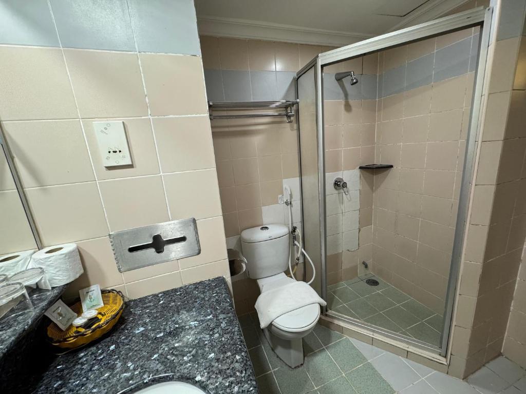 Koupelna v ubytování Hotel Deleeton