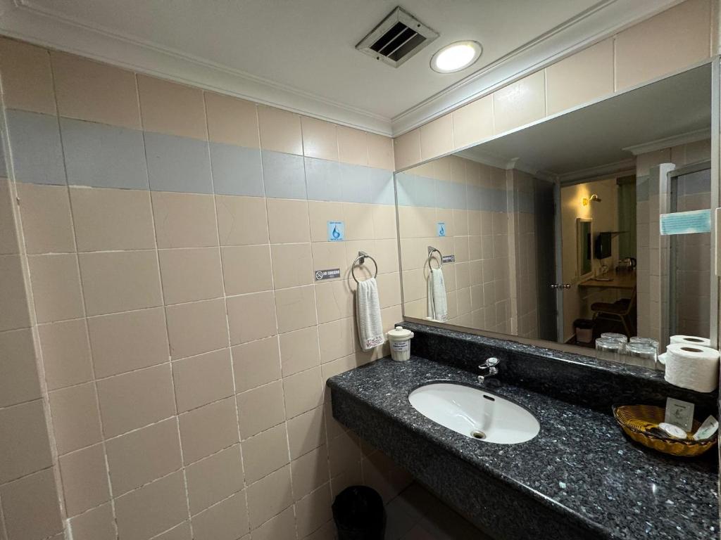 Koupelna v ubytování Hotel Deleeton