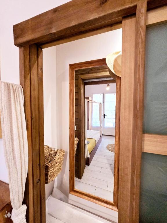 Postel nebo postele na pokoji v ubytování Au geko bleu