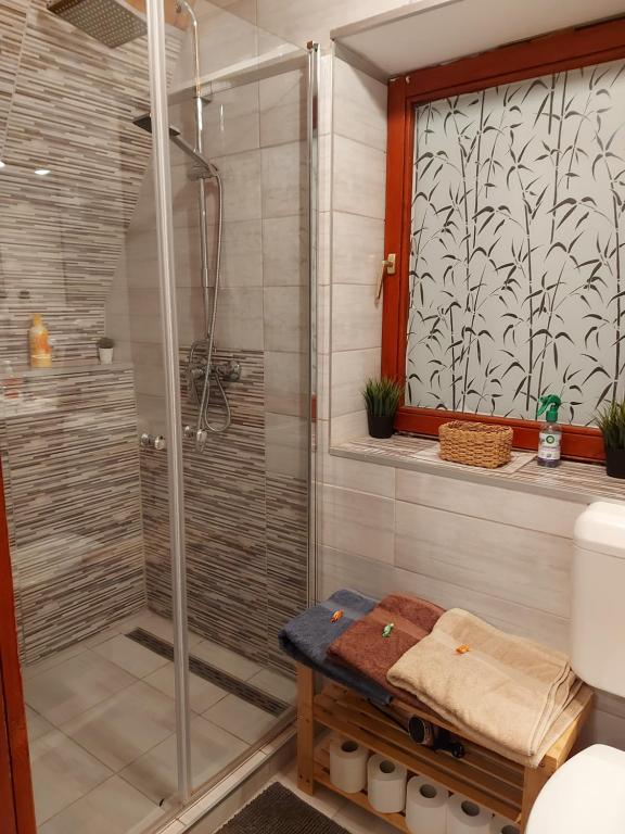 Kúpeľňa v ubytovaní Attila-Apartman Budaörs