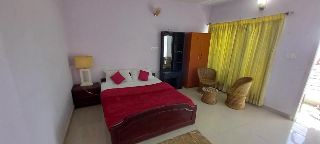 Postel nebo postele na pokoji v ubytování Krishav homestay