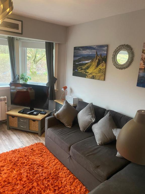 Posezení v ubytování Soay@Knock View Apartments, Sleat, Isle of Skye