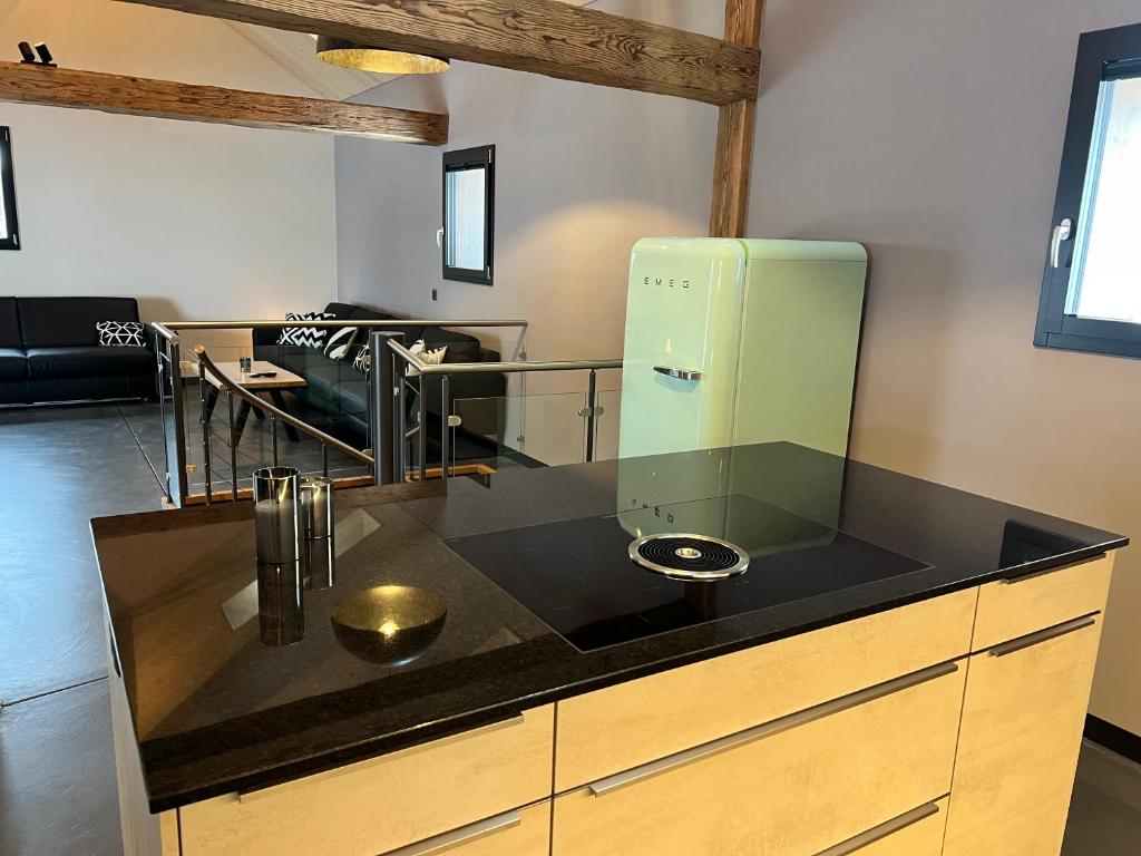 Kuchyň nebo kuchyňský kout v ubytování Chalet Charbon