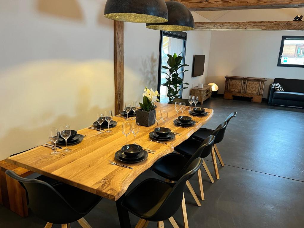 Posezení v ubytování Chalet Charbon