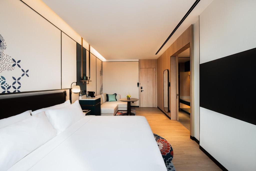 Iconic Marjorie Hotel, Penang, a Tribute Portfolio Hotel客房内的一张或多张床位