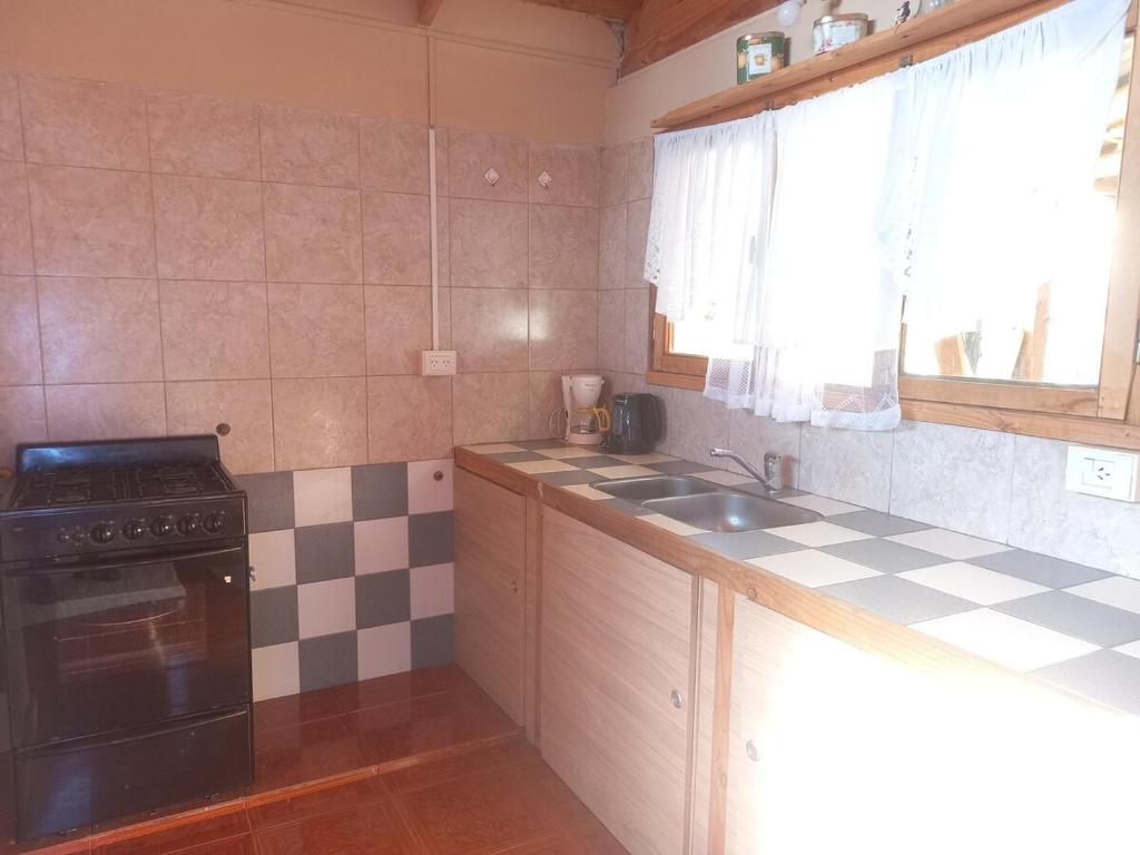 Kuchyň nebo kuchyňský kout v ubytování Cabaña del Lago 2