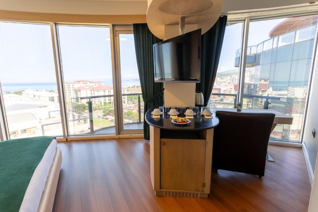 Balkón nebo terasa v ubytování Konak Park Otel Yomra