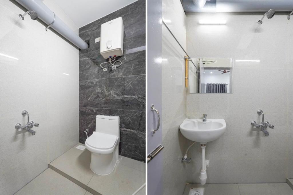 Koupelna v ubytování Hotel JS Residency