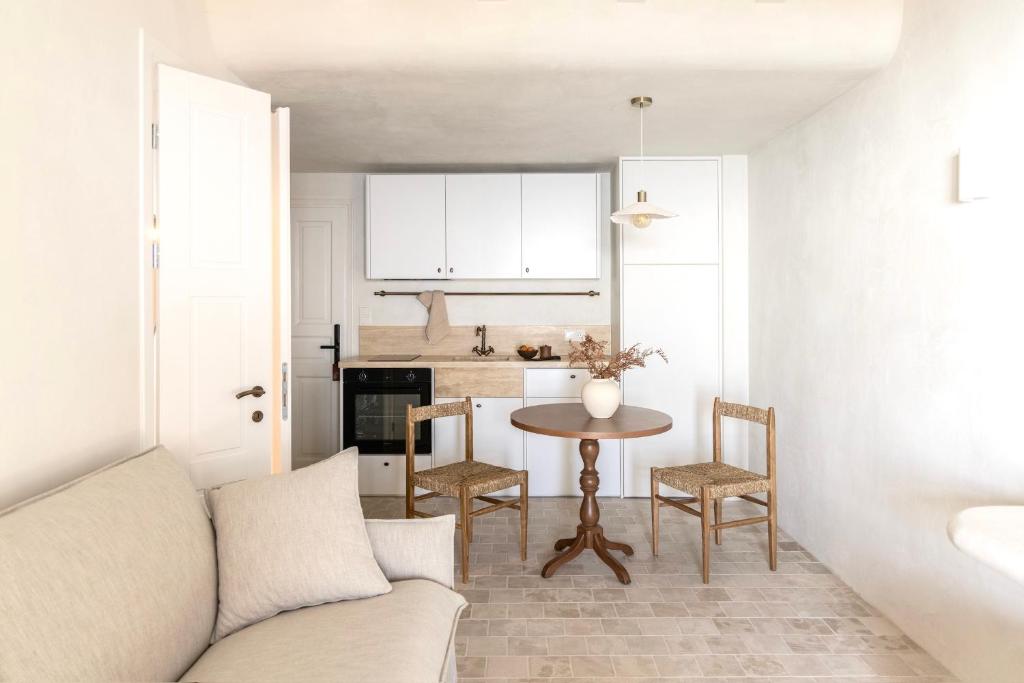 Kuchyň nebo kuchyňský kout v ubytování Om Living Pelion