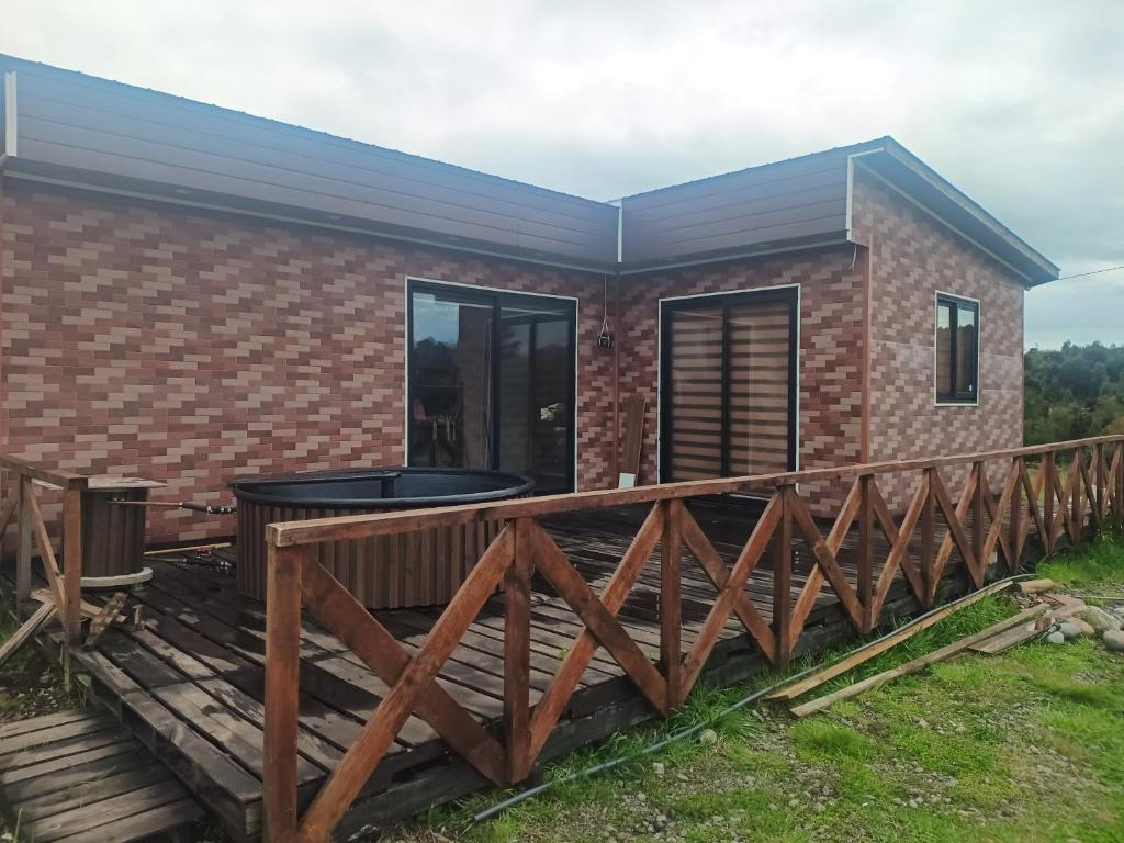 cabaña vista al volcán con opción a tinaja