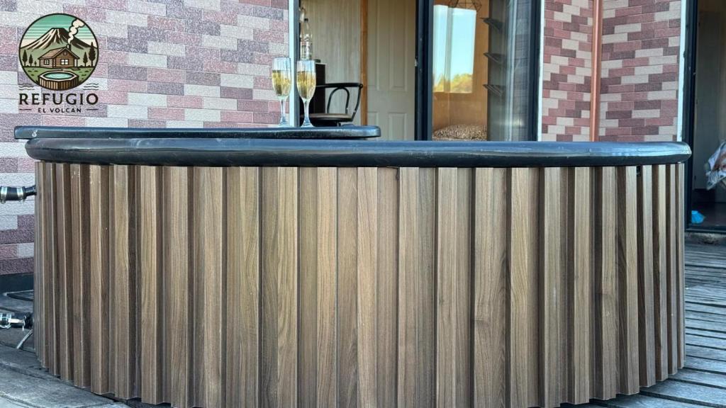 cabaña vista al volcán con opción a tinaja