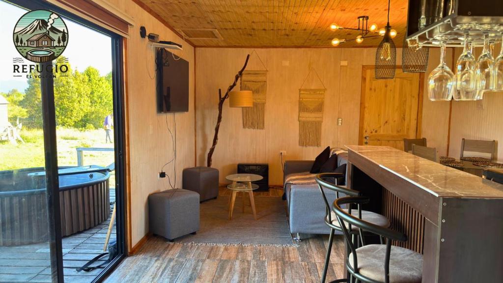 cabaña vista al volcán con opción a tinaja