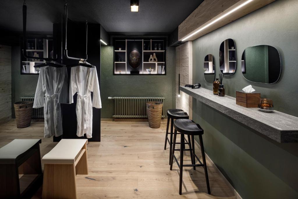 Kuchyň nebo kuchyňský kout v ubytování Hotel Sport Klosters
