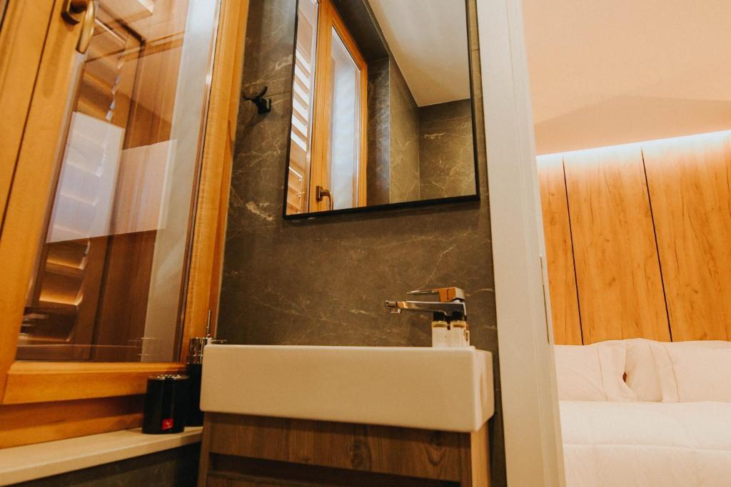 Koupelna v ubytování Hotel Delicia