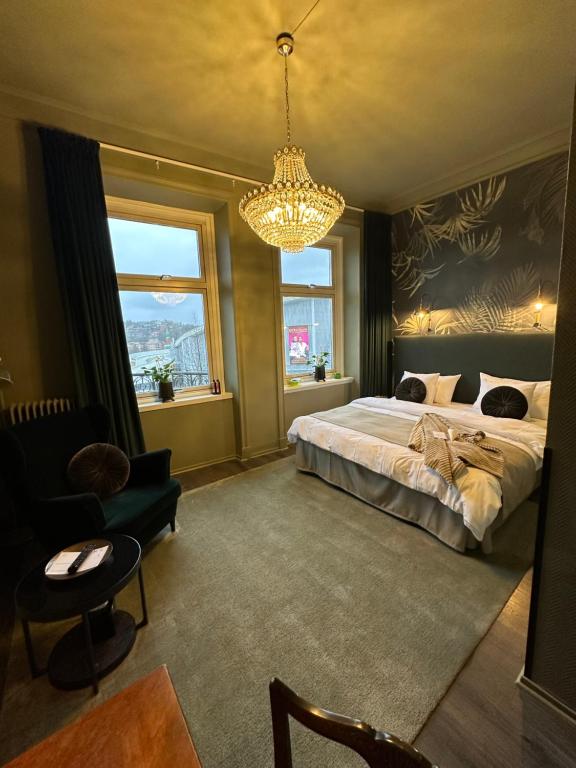 Postel nebo postele na pokoji v ubytování Hotell Onyxen, boutique- & lifestyle, Adults Only