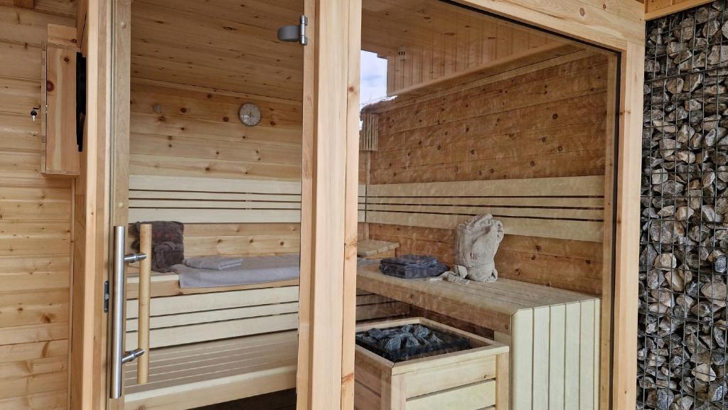 Postel nebo postele na pokoji v ubytování Bockleit'n Haus