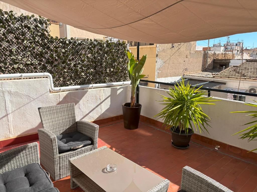 Balkón nebo terasa v ubytování Very beautiful penthouse in the heart of Alicante