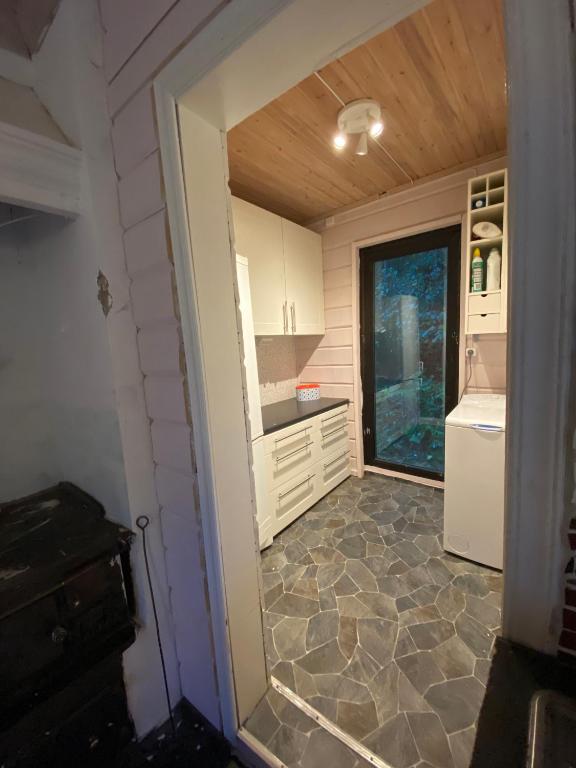Postel nebo postele na pokoji v ubytování Kleines Haus in Schweden