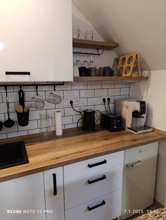 Kuchyň nebo kuchyňský kout v ubytování Apartmány Zdíkov
