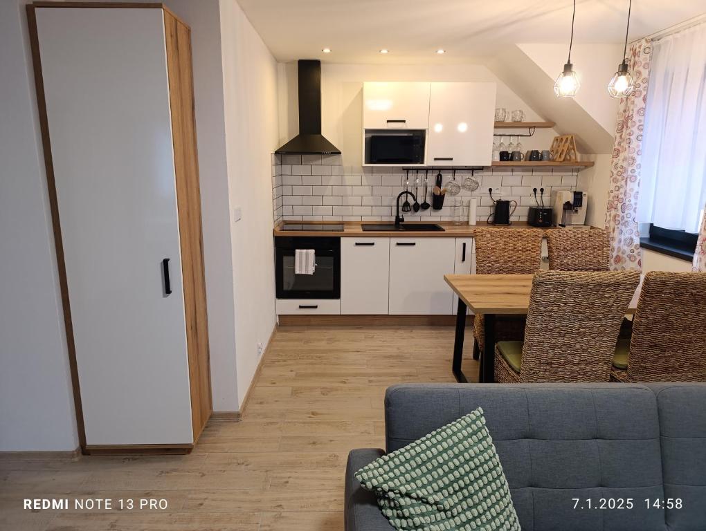 Kuchyň nebo kuchyňský kout v ubytování Apartmány Zdíkov