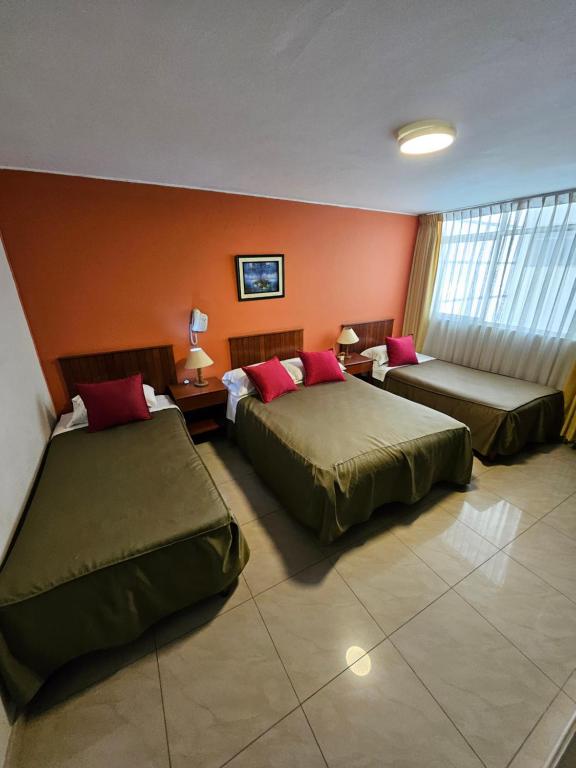 Postel nebo postele na pokoji v ubytování Hotel Acuario