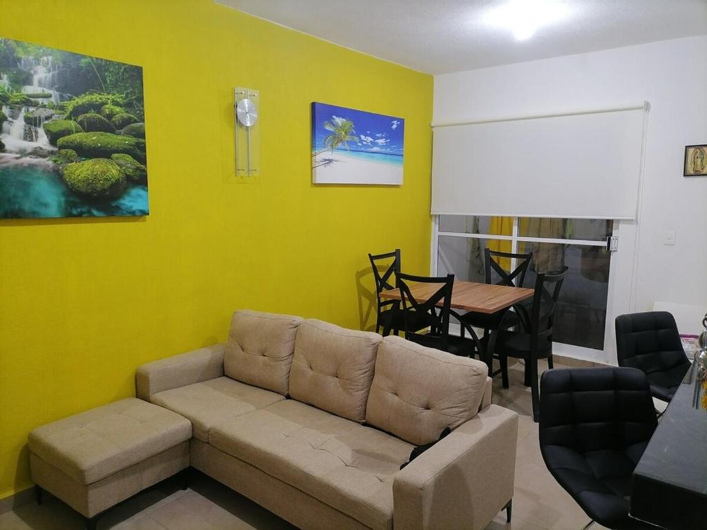 Χώρος καθιστικού στο Akapulco de Pie! Lindo Depto, ground floor