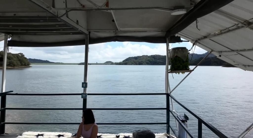 a group of people sitting on the back of a boat at El Ismael de Jaguas in San Rafael