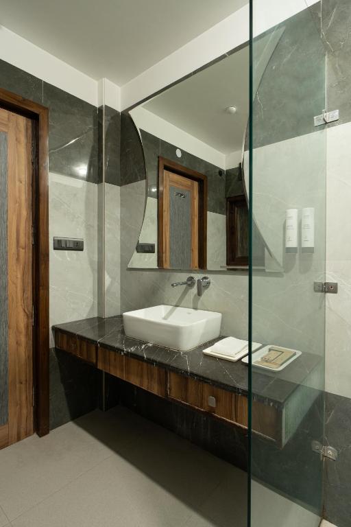 Koupelna v ubytování Hotel Sunstar Grand