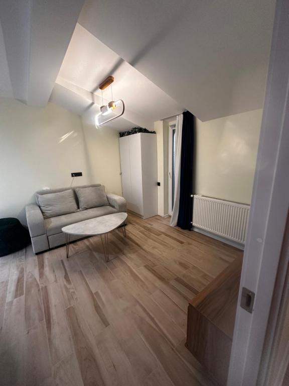 Posezení v ubytování X2 apartment Bakuriani