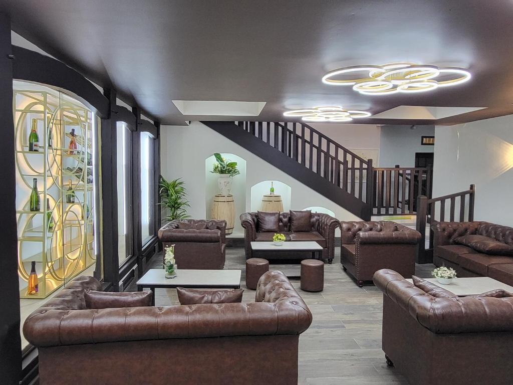 Posezení v ubytování Auberge Champenoise