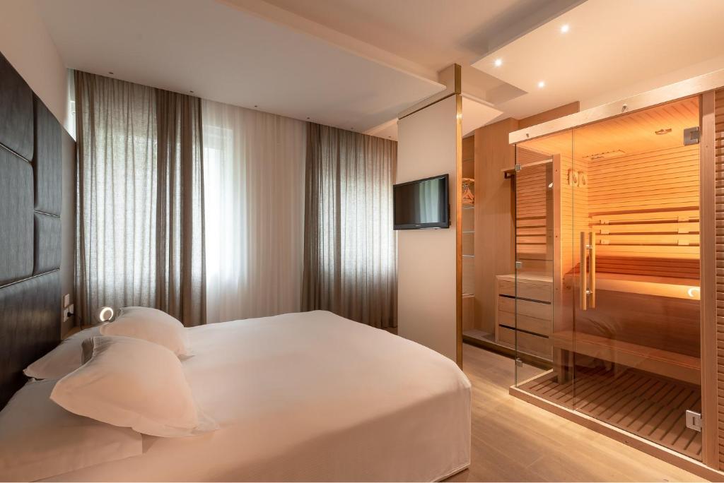 Posteľ alebo postele v izbe v ubytovaní Hotel Polo