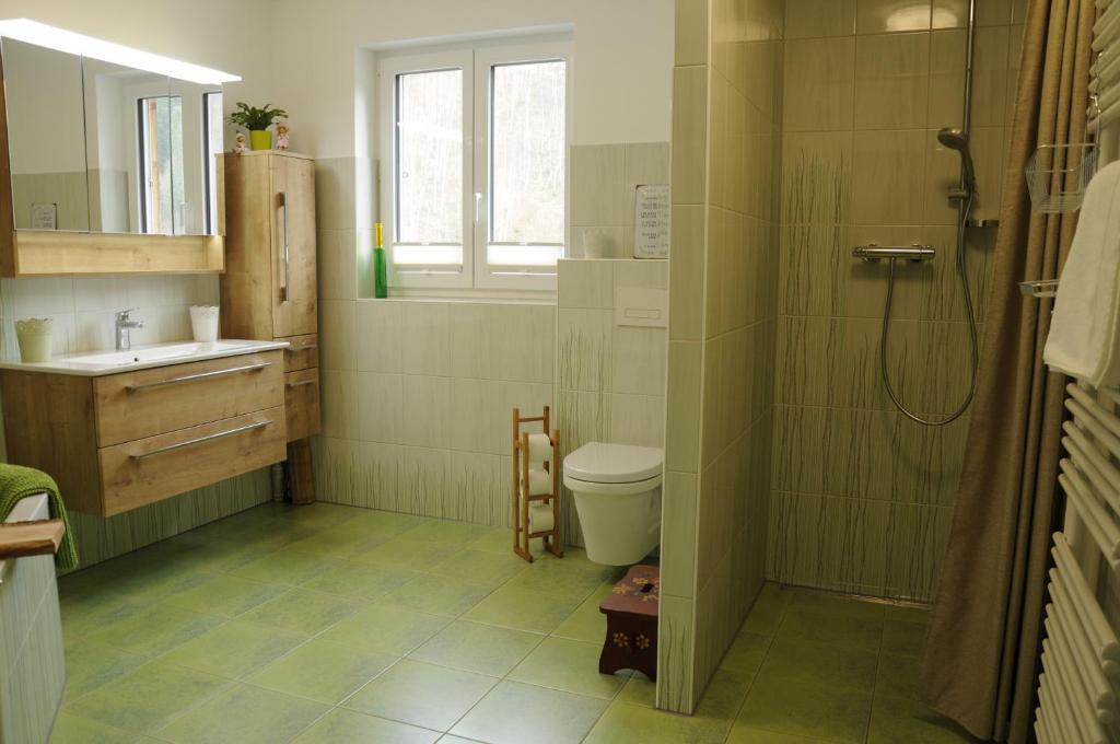 Koupelna v ubytování das stille Paradies