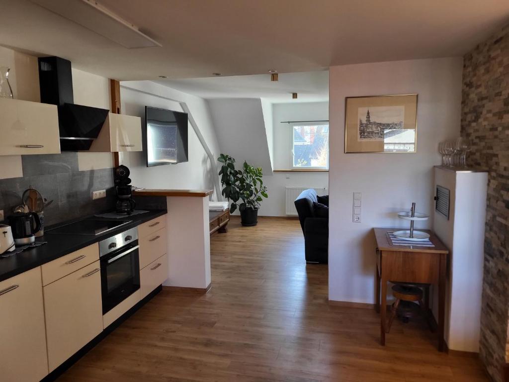 Kuchyň nebo kuchyňský kout v ubytování Ferienwohnung Maja
