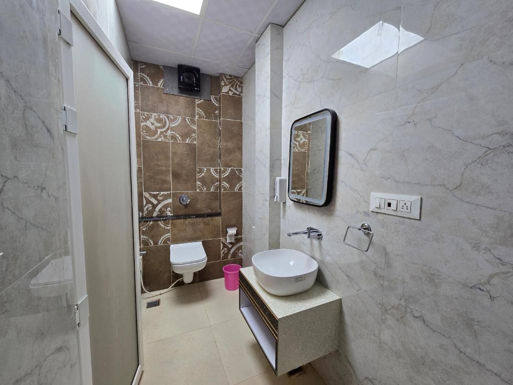 Koupelna v ubytování Hotel Fortune