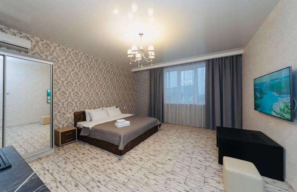 Postel nebo postele na pokoji v ubytování Viktoriya Family 2 Country complex